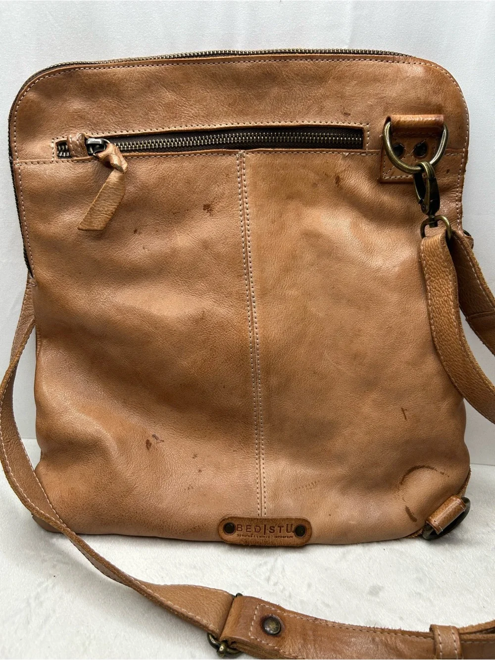 Bed Stu Aiken Tan Rustic Crossbody Leather Purse